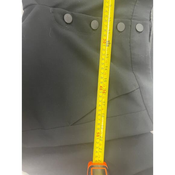 Banana Republic Black High-Waisted Wide-Leg Button-Front Pants Size 14 - Picture 5 of 6